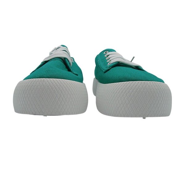 NEW Slocyclub Chunky Sneakers Aqua Blue Green Teal Lace Up Size 39 US 9 Dust Bag - Picture 3 of 12
